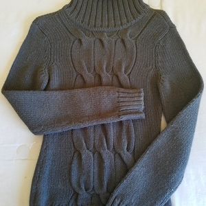 New York and Company Cable Knit Top Sweater Size XS Black